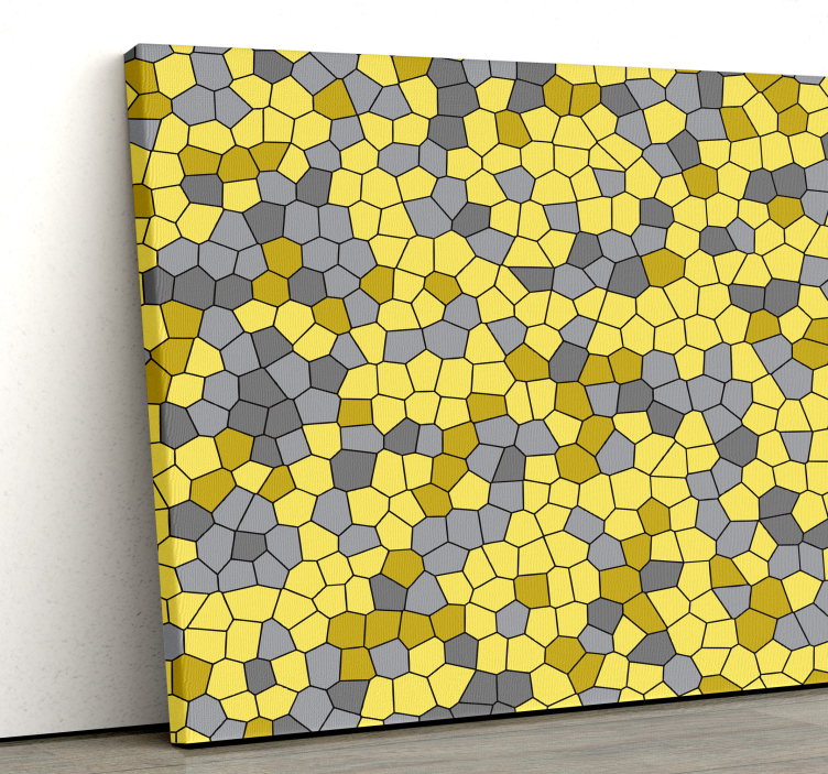 Geometrisch canvas schilderij honingraatpatroon ontwerp - TenStickers