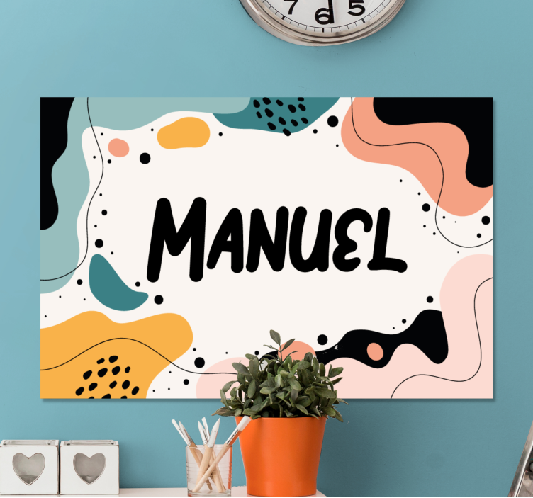 Gepersonaliseerd canvas schilderij leuke naam ontwerp - TenStickers