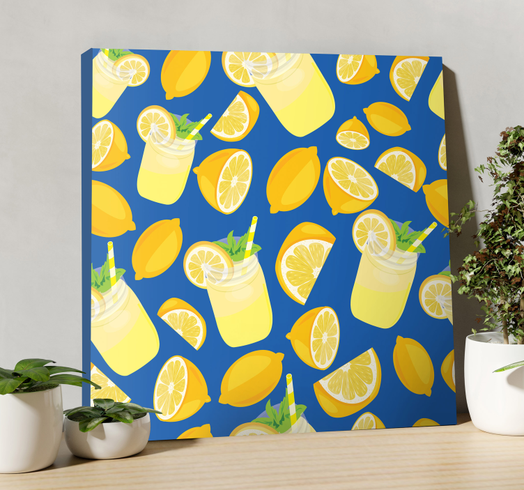Limonade en citrus Canvas stilleven en fruit - TenStickers