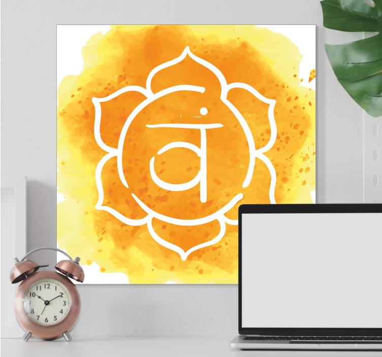 Modern canvas schilderij Mooi sacrale chakra symbool - TenStickers