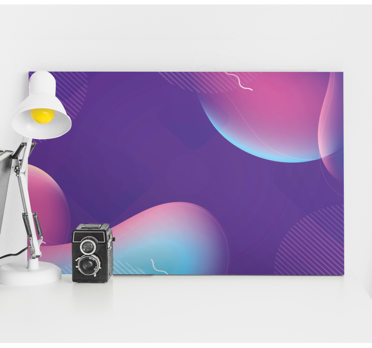 Modern canvas schilderij abstracte vloeibare vormen - TenStickers