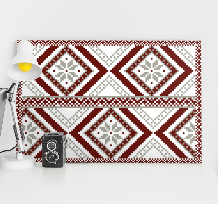 Modern canvas schilderij geometrisch diamantconcept - TenStickers