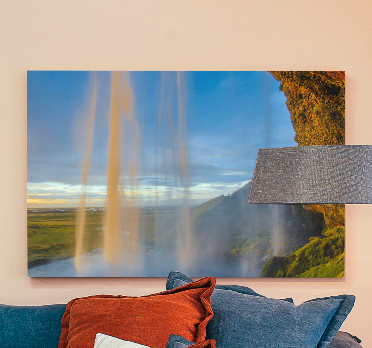 Seljalandsfoss waterval Canvas landschap - TenStickers