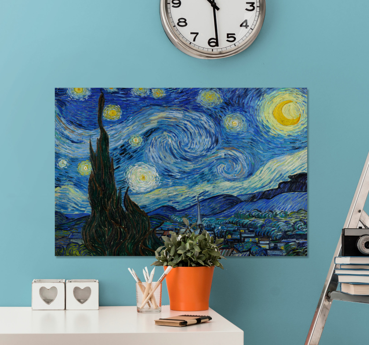 Sterrennacht van Van Gogh canvas schilderij - TenStickers