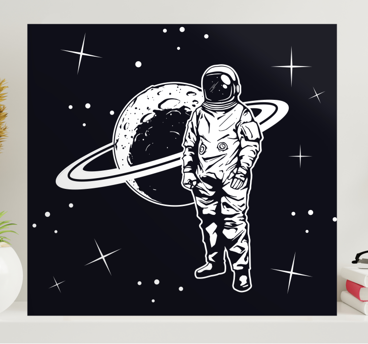 Videogames canvas schilderij cosmonaut in orbit - TenStickers