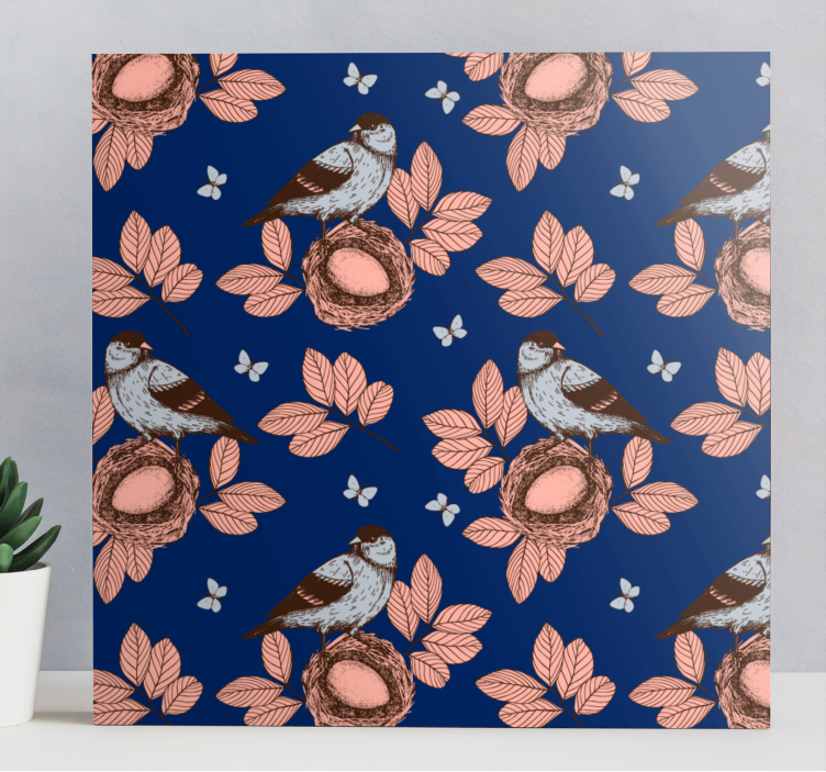 Samen nestelen Canvas schilderij vogels - TenStickers