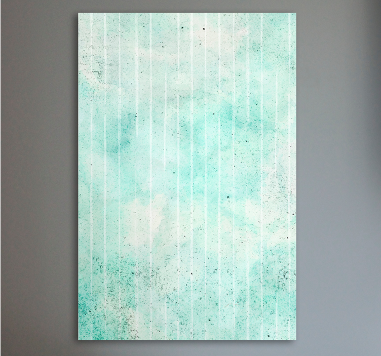Zachte aqua textuur Canvas schilderij abstract - TenStickers