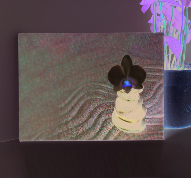 Zen-stenen Canvas schilderij woonkamer - TenStickers