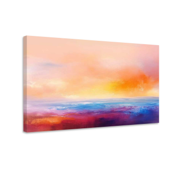Artistieke zonsondergang Canvas landschap - TenStickers