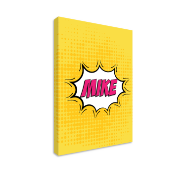 Gepersonaliseerde canvas schilderij Stripboek naam - TenStickers