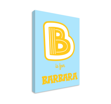 Initiaal en naamalfabet Gepersonaliseerde schilderij canvas - TenStickers