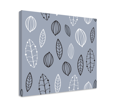 Scandinavische bladeren canvas schilderen - TenStickers