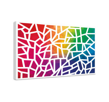 Mozaïek veelkleurige canvas schilderij - TenStickers
