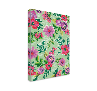 Mozaïek bloemmotief Canvas schilderijen bloemen - TenStickers