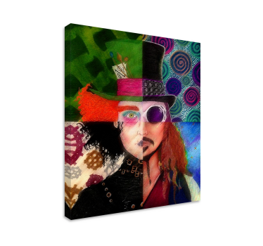 Canvas schilderij karakter Johnny Depp - TenStickers
