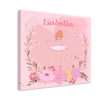 Canvas schilderij balletdanser met bloemen - TenStickers