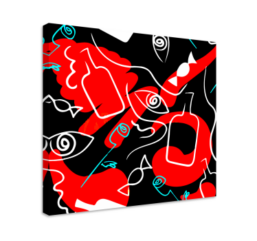Canvas stilleven en fruit abstracte fruitvormen - TenStickers