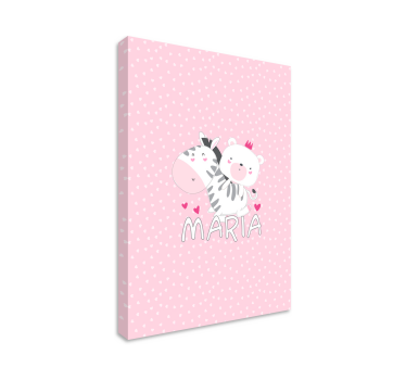 Canvas schilderij baby's schattige dieren vrienden - TenStickers
