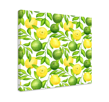 Canvas schilderij stilleven en fruit Citroenen en limoenen - TenStickers