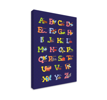 Alphabet en letters canvas schilderij Engelse alfabet - TenStickers