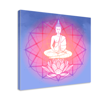 Canvas schilderij mandala Mandala boeddha mediteren - TenStickers