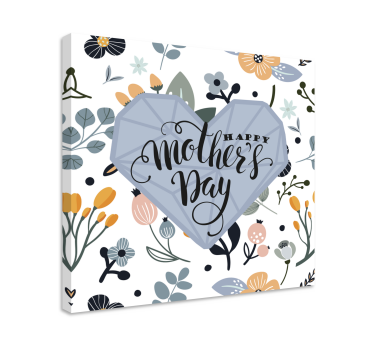 Canvas schilderij tekst gelukkige moederdag - TenStickers