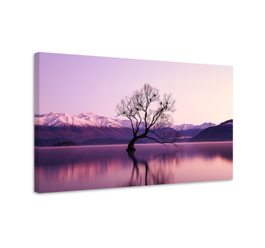 Canvas schilderij bomen Herfst boom met kraaien - TenStickers