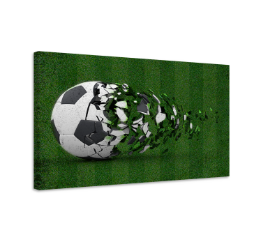 Canvas schilderij jongeren Voetbalveld - TenStickers