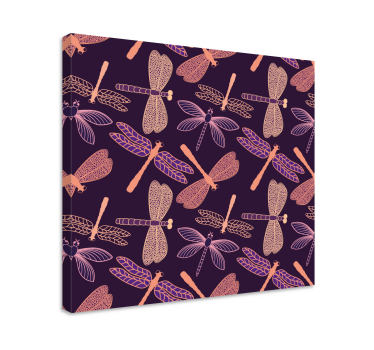Canvas schilderij libel delicate libelpatronen - TenStickers