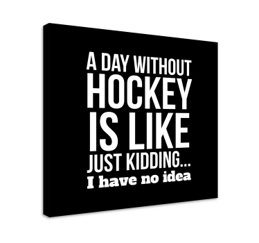 Een dag zonder hockey Canvas schilderij jongeren - TenStickers