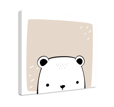 Canvas schilderij baby's Baby ijsbeer - TenStickers