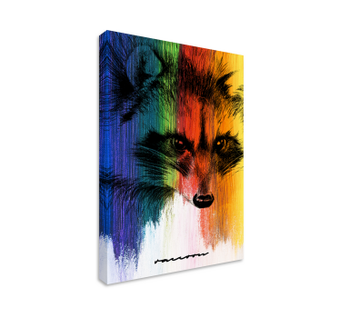 Canvas schilderij dieren vrolijk vos portret - TenStickers