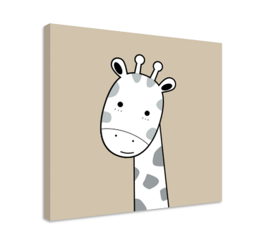 Andere dieren schilderij op canvas Scandinavische beige giraf - TenStickers