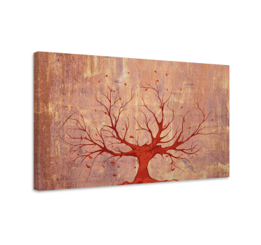 Canvas bomen herfst bladloze boom - TenStickers