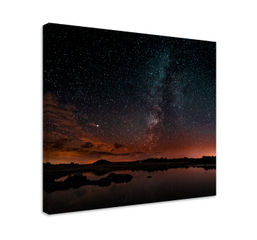 Canvas landschap sterrennacht hemel - TenStickers