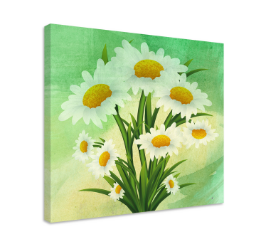 Canvas schilderij bloemen en planten madeliefjesboeket - TenStickers