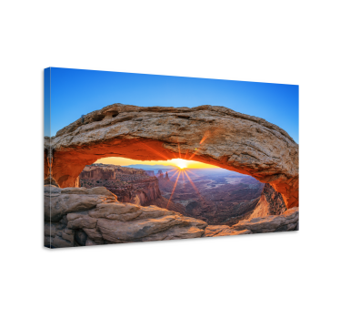 Zonsopgang boog uitzicht Canvas landschap - TenStickers