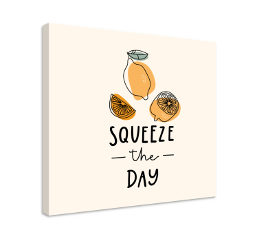 Canvas stilleven en fruit knijp de dag - TenStickers