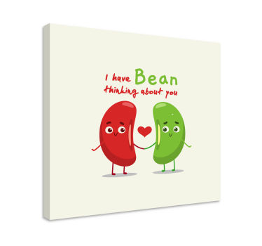 Liefdesbonen samen Canvas stilleven en fruit - TenStickers