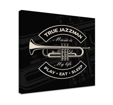 Canvas schilderij muziek Echte jazzman - TenStickers