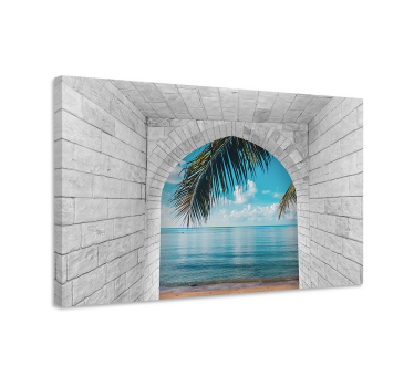 Canvas landschap oceaanzicht boog - TenStickers