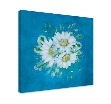 Delicate witte bloemen Canvas bloem en plant - TenStickers