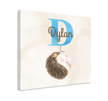Canvas schilderij baby's schattige egel illustratie - TenStickers