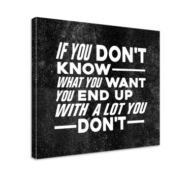 Canvas schilderij tekst motivatie voor het leven - TenStickers