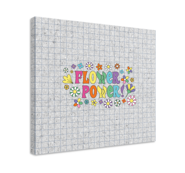 Canvas schilderij bloemen en planten flower power ontwerp - TenStickers