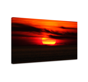 Canvas landschap prachtig zonsuntergangsuitzicht - TenStickers