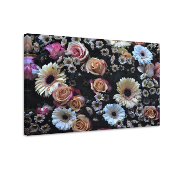 Canvas schilderij bloemen en planten mooi bloemstuk - TenStickers