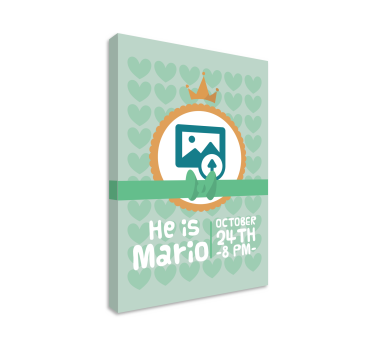 Canvas schilderij baby's he is mario - TenStickers