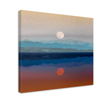 Canvas natuur landschap Ruimte mooi maanontwerp - TenStickers
