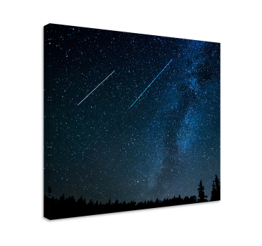 Canvas landschap sterrenhemel in de avond - TenStickers